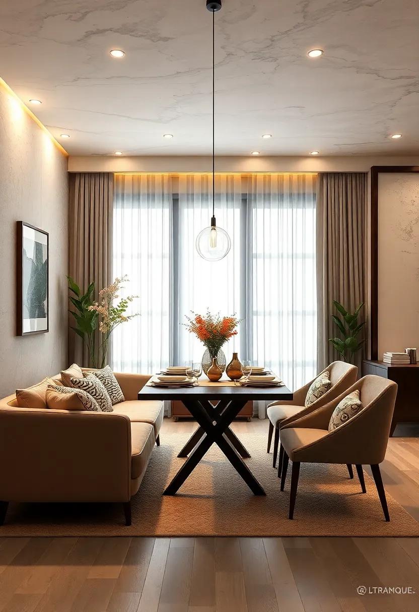 Compact Dining Solutions: Explore foldable or extendable dining tables that can cater to guests without monopolizing your space