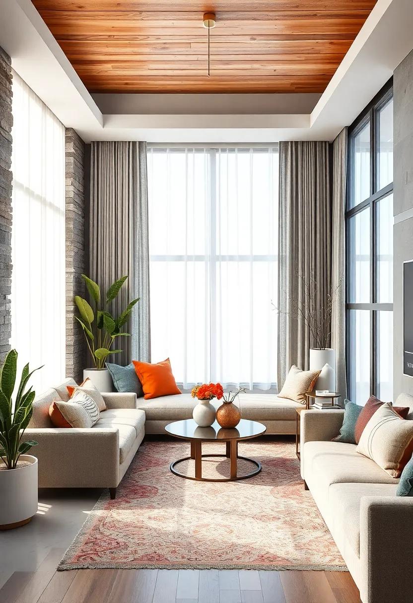 Screens for Privacy: Utilize frosted window film or sheer curtains to allow natural light while ensuring privacy without the need for bulky window treatments