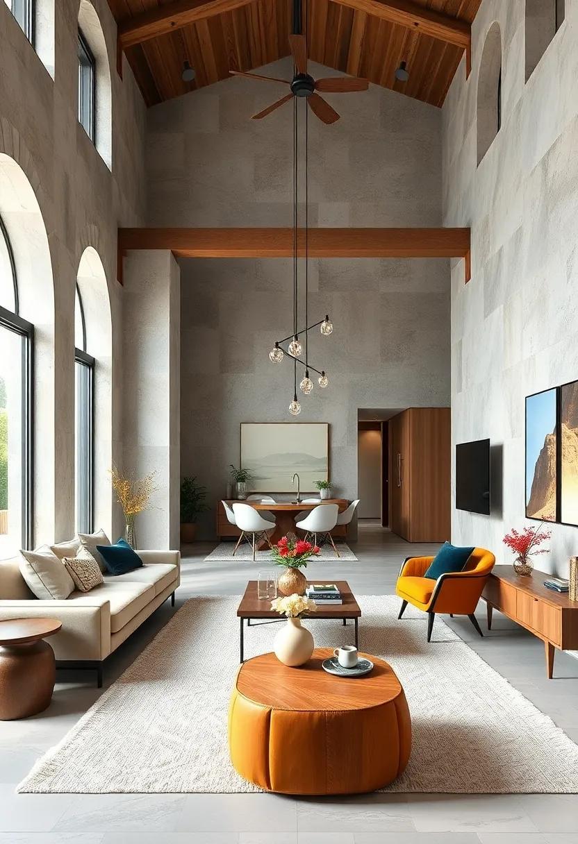 Combination Living Spaces: Design open-concept areas that blend living, dining, and working spaces, creating a cohesive and efficient environment