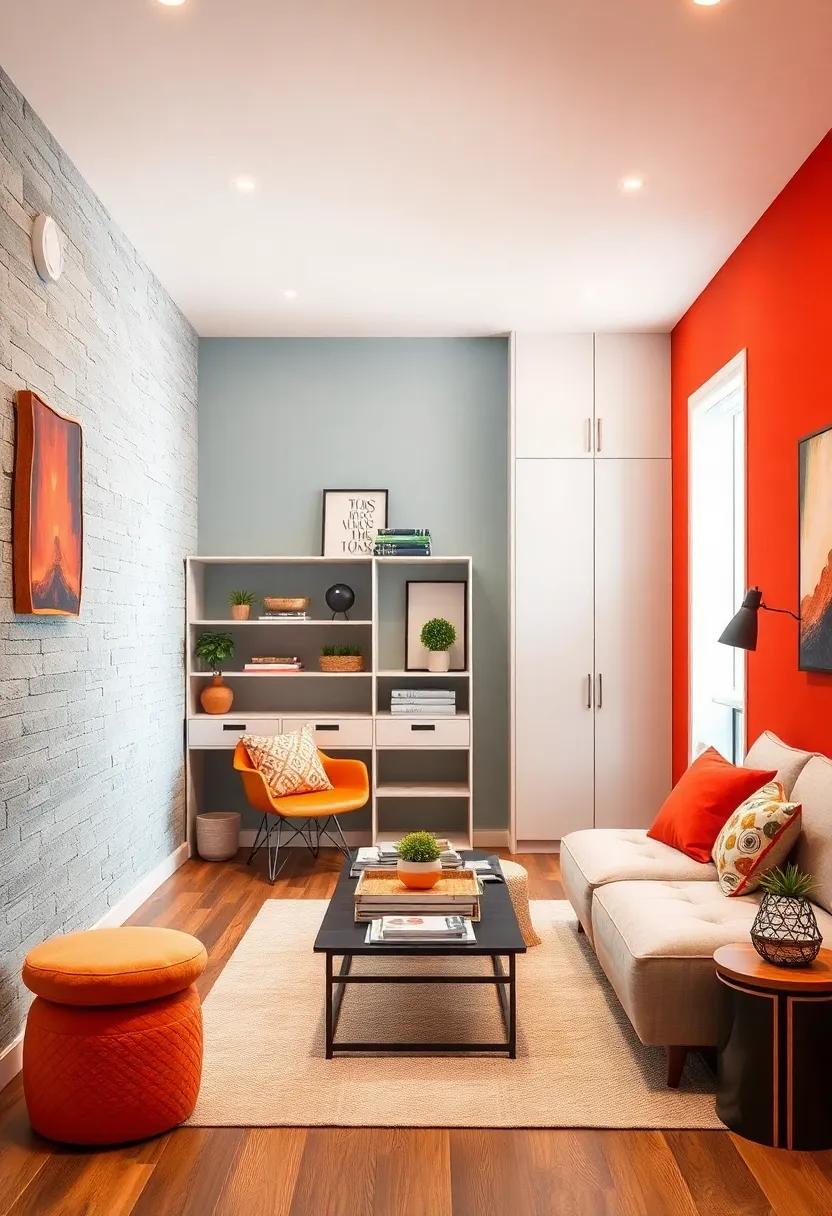 Colorful accent Walls:⁢ Paint one‍ wall a bold​ color​ to create a​ focal‌ point and make the room feel more dynamic without overwhelming it