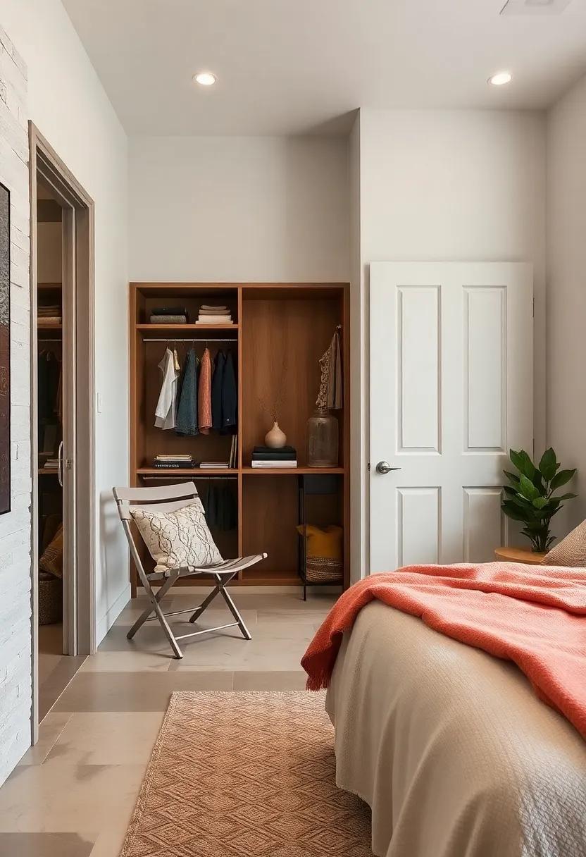 Folding Chairs: Keep a chic folding chair on hand for guests; they can be tucked away when not in use, keeping the room open