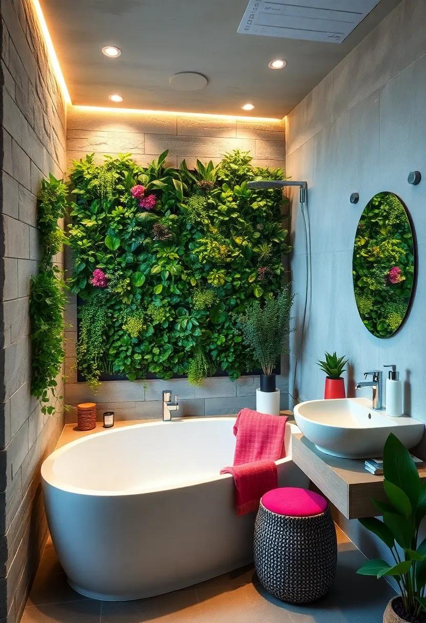 Feature a living Green Wall:⁢ If ⁤space allows, create a ⁣vertical garden with plants that thrive in humidity, turning ⁤a‌ small⁢ bathroom into a relaxing⁤ mini-ecosystem