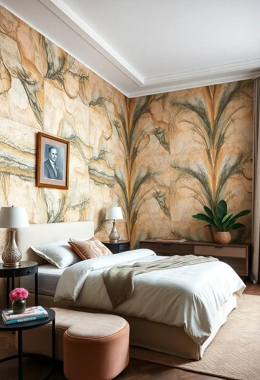 Oversized ⁤Art Deco Wallpaper: Make a bold statement with large-scale wallpaper that captures the ⁢opulence of the Art Deco era