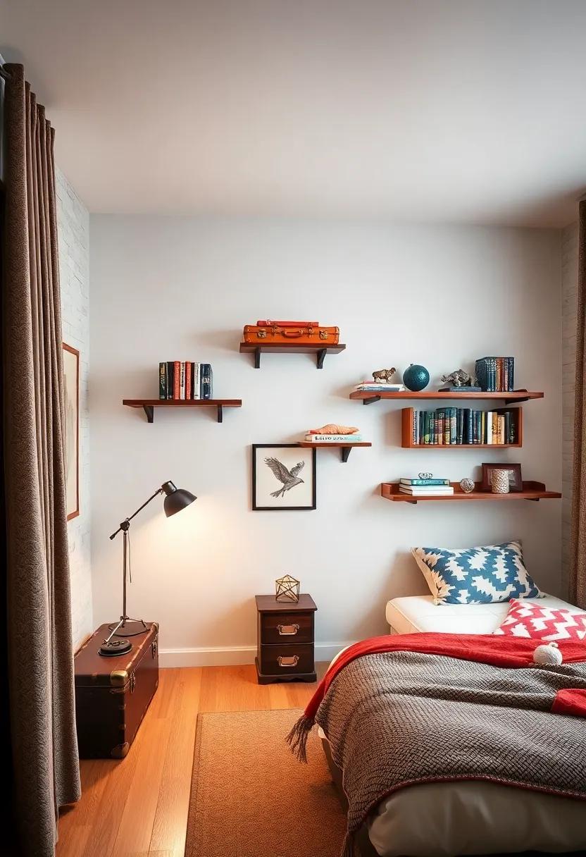Suitcase Wall Shelves: Create⁣ floating⁣ shelves from old suitcases to hold books, collectibles, ‌or memorabilia‍ in a creative way