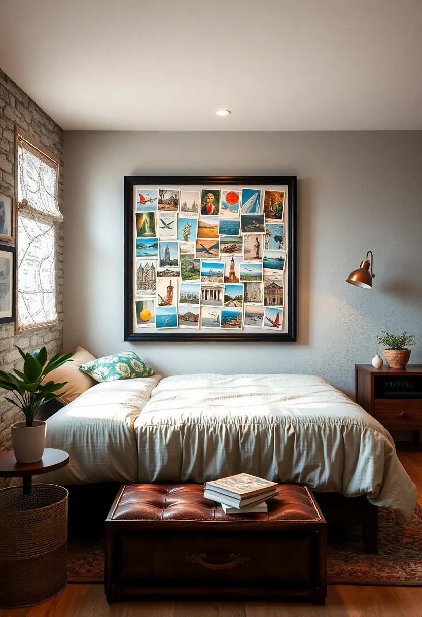 Framed Postcards: Curate ‌a collection​ of vintage postcards in a collage frame for a personal touch that celebrates travel memories