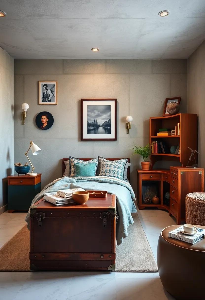 Classic Leather ⁣Travel Trunk: Incorporate‍ a classic leather trunk as a unique⁤ storage solution, doubling as a statement piece