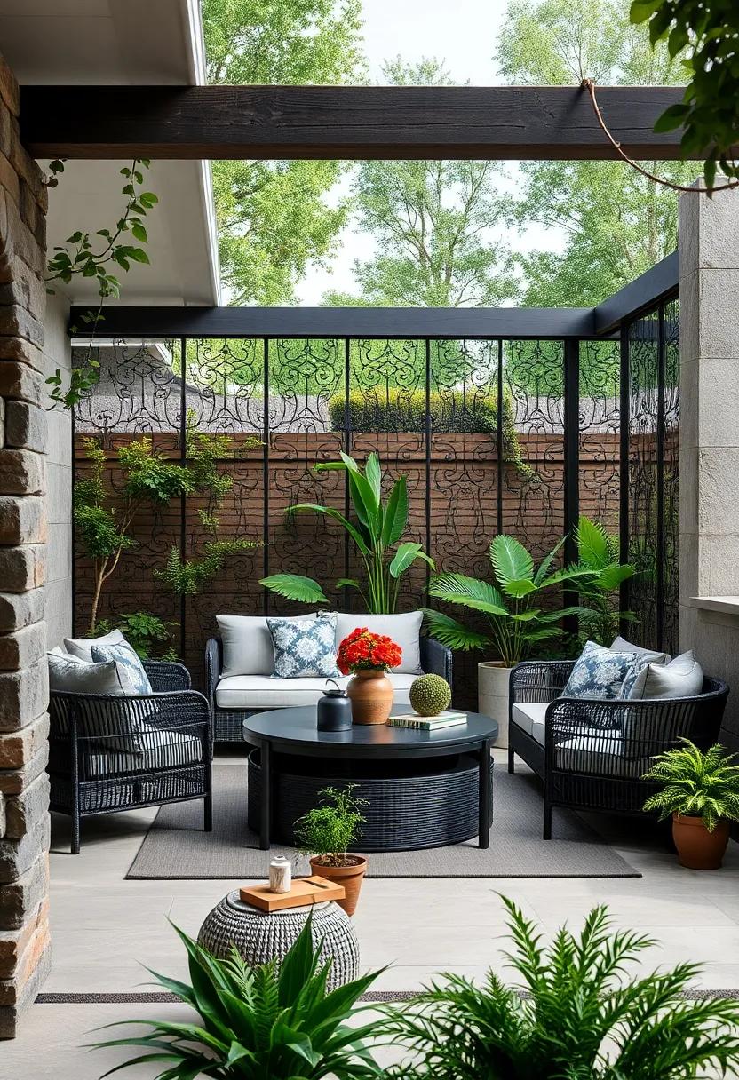 Decorative Metal Screens: These intricate designs add an artistic element to ‌your garden while serving as a wind barrier, creating focal points that enhance outdoor aesthetics