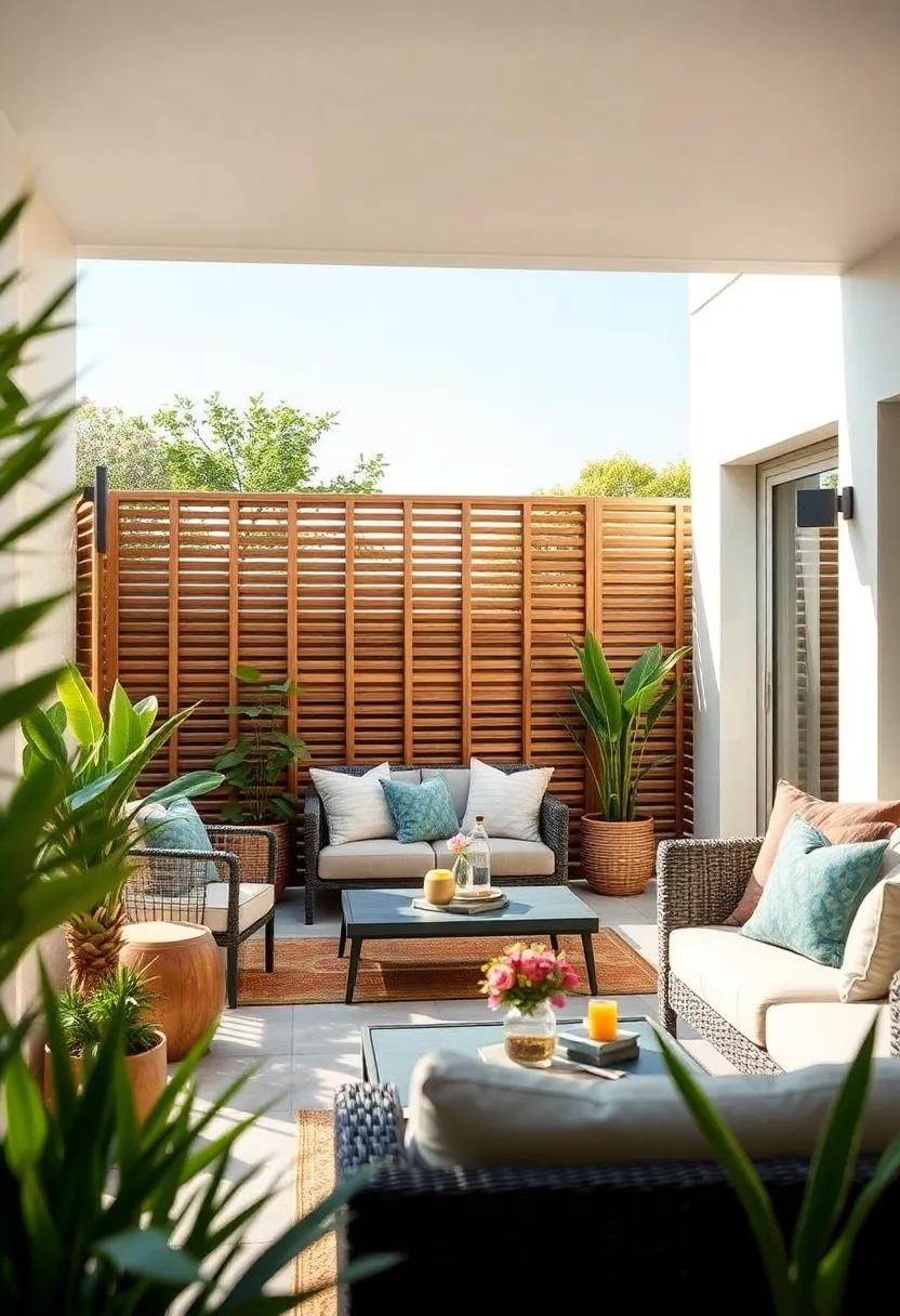 Slatted Divider screens:‌ These artistic screens allow air flow while​ still ‌providing a buffer from ⁢the wind, creating a ‌stylish yet functional element in ‍your outdoor space