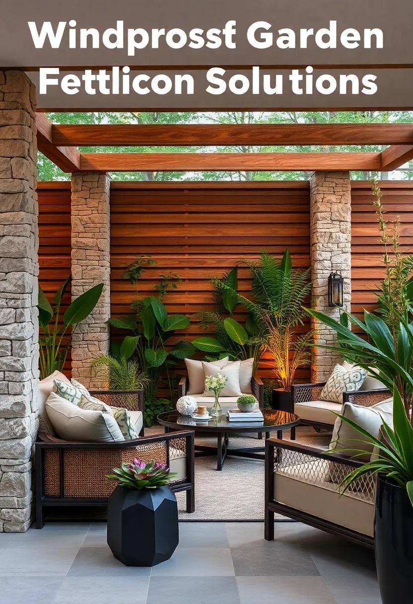 Stone Pillar ​Fences: Sturdy‍ stone ⁣pillars spaced with softer‍ elements can⁣ effectively absorb⁢ wind while​ maintaining structural integrity and offering a timeless appeal