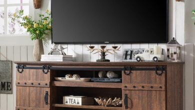 How We Transformed Our Room with the OKD Farmhouse TV Stand
