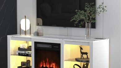 Our Honest Take on the 58″ Fireplace TV Stand with LED Lights