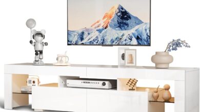 Our Honest Take on the VINGLI 67” LED TV Stand with Storage & Lights