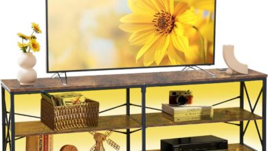 Our Take on the FurnitureR 63″ TV Stand with LED and Storage