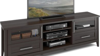 Our Honest Take on the CorLiving Jackson TV Stand for Large TVs