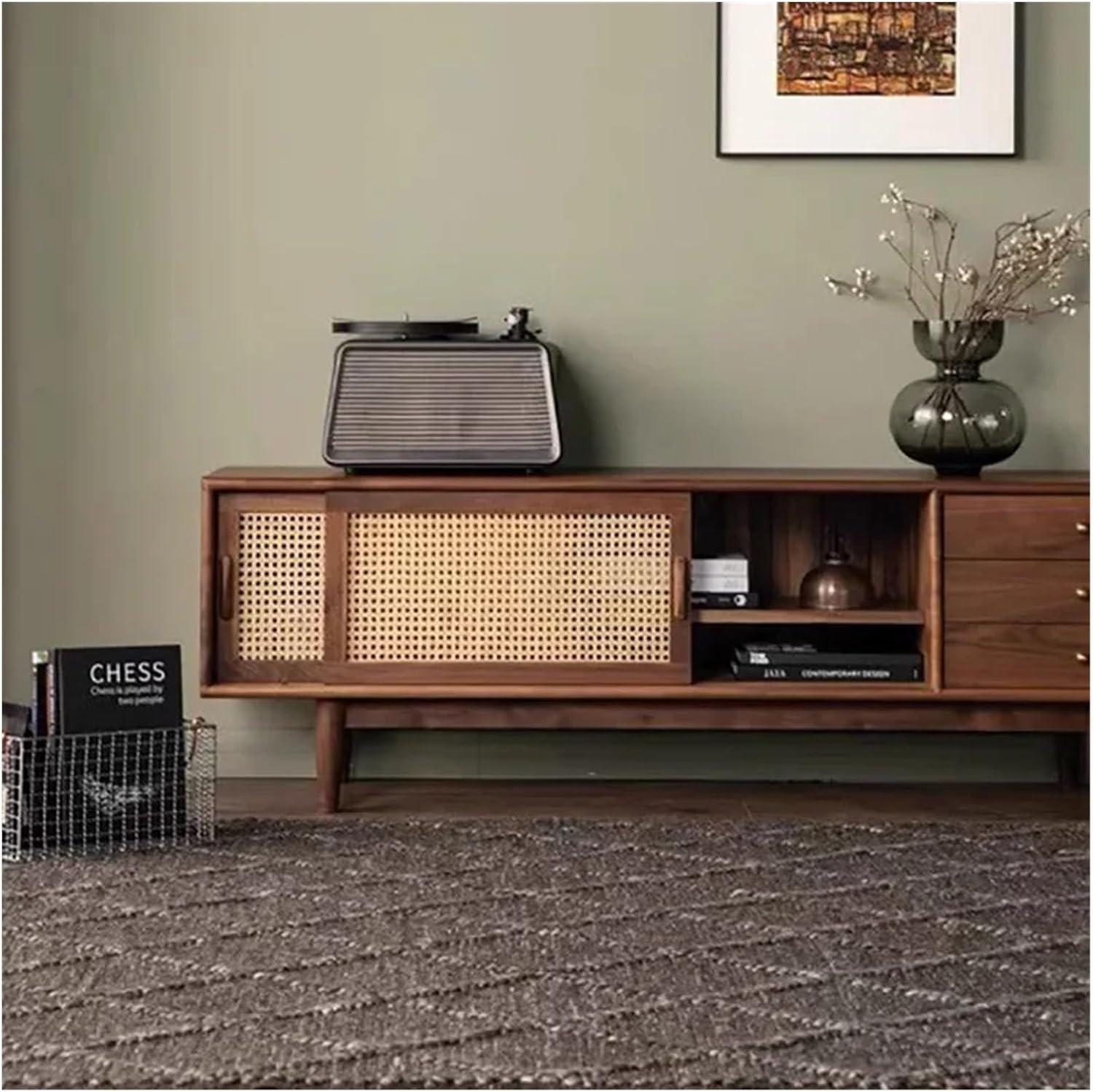 How We Transformed Our Living Room with a Modern Wood TV Stand