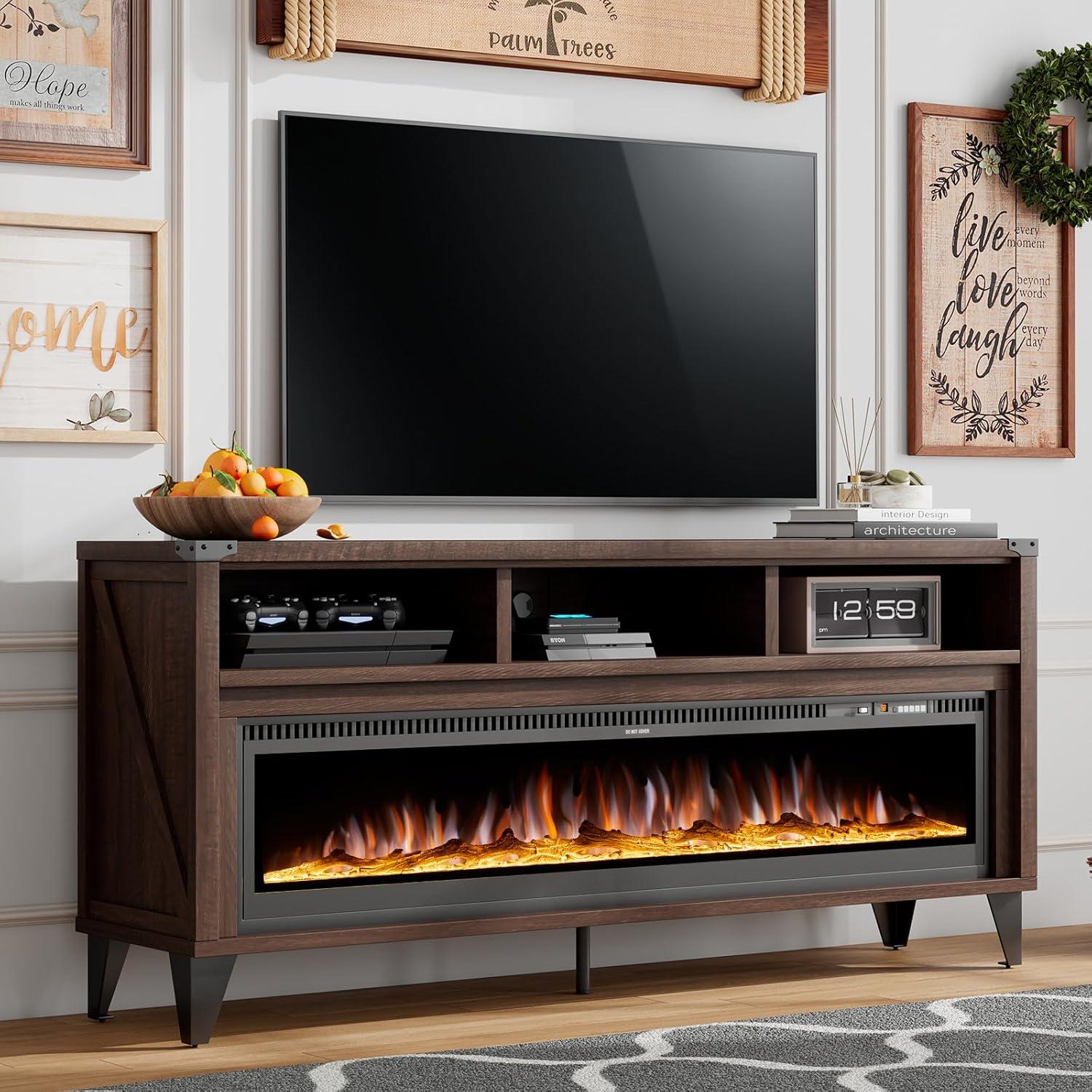 Our Review: Amerlife 65″ Fireplace TV Stand with Stunning Flames