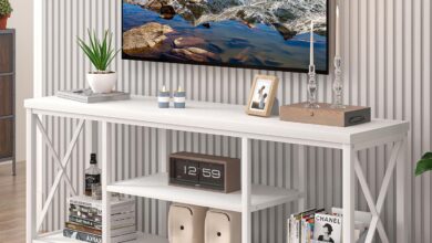 Our Honest Take on the EXCEFUR 55″ White Oak TV Stand