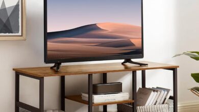 How We Found the VECELO Industrial TV Stand Perfect for Our Space