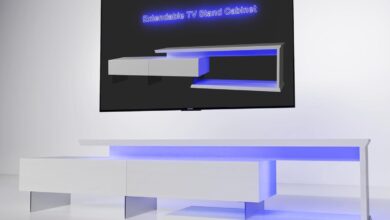 Our Take on the Expandable LED TV Stand with Ample Storage