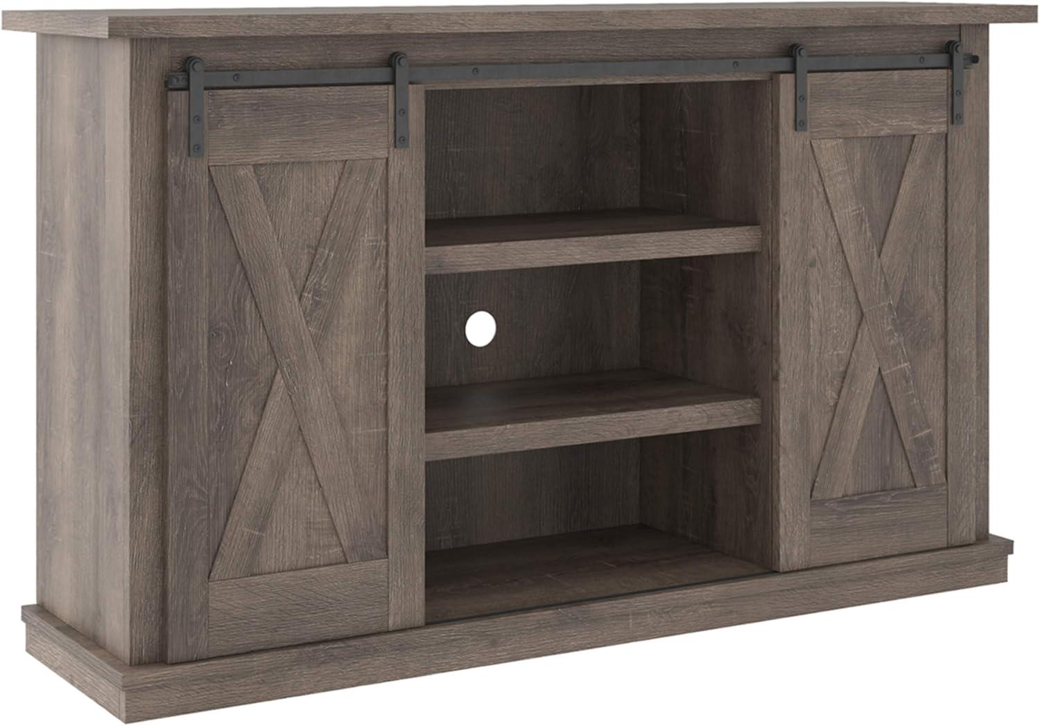 Our Take on the Ashley Arlenbry Farmhouse TV Stand’s Rustic Charm