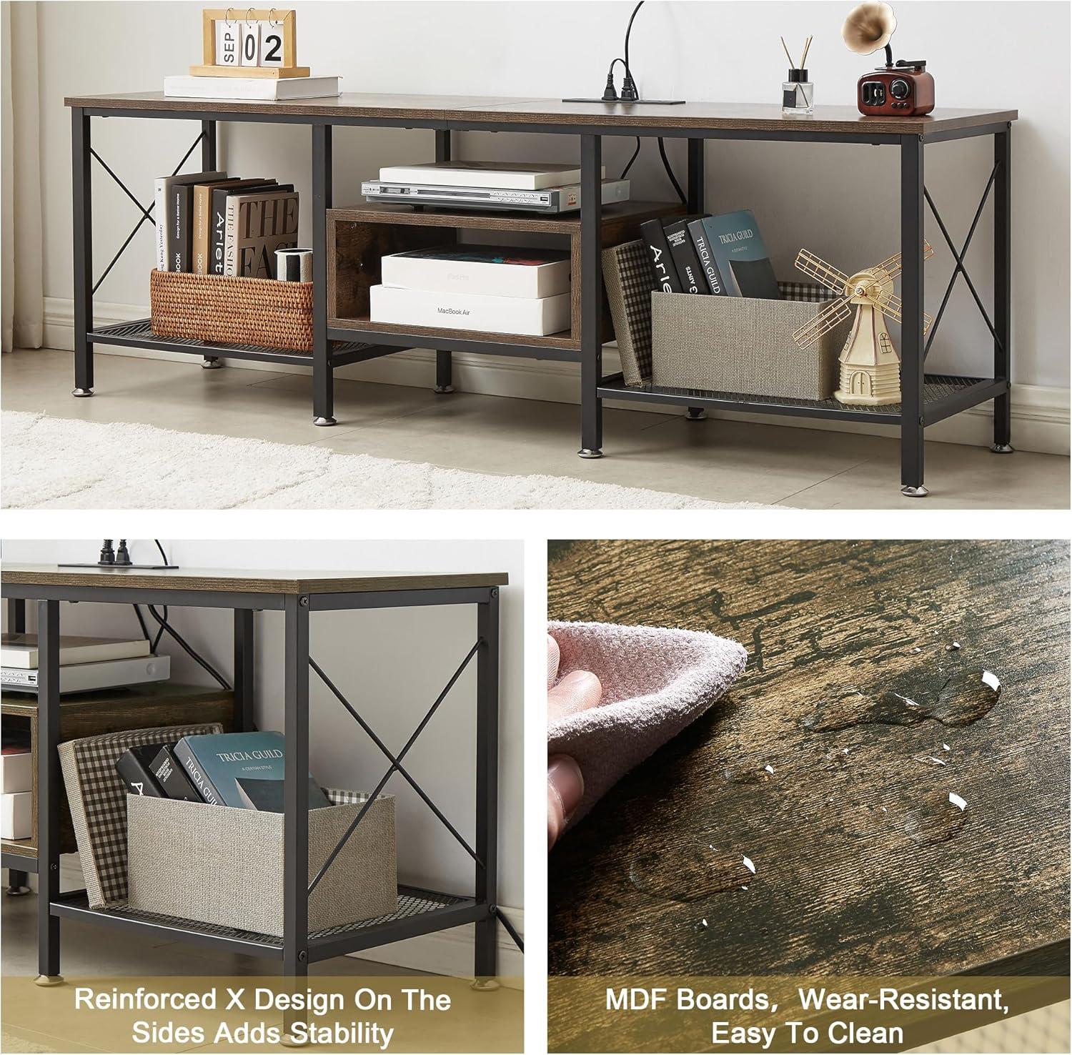 Why We ⁢Love VECELO's Industrial TV Stand with Built-In Power