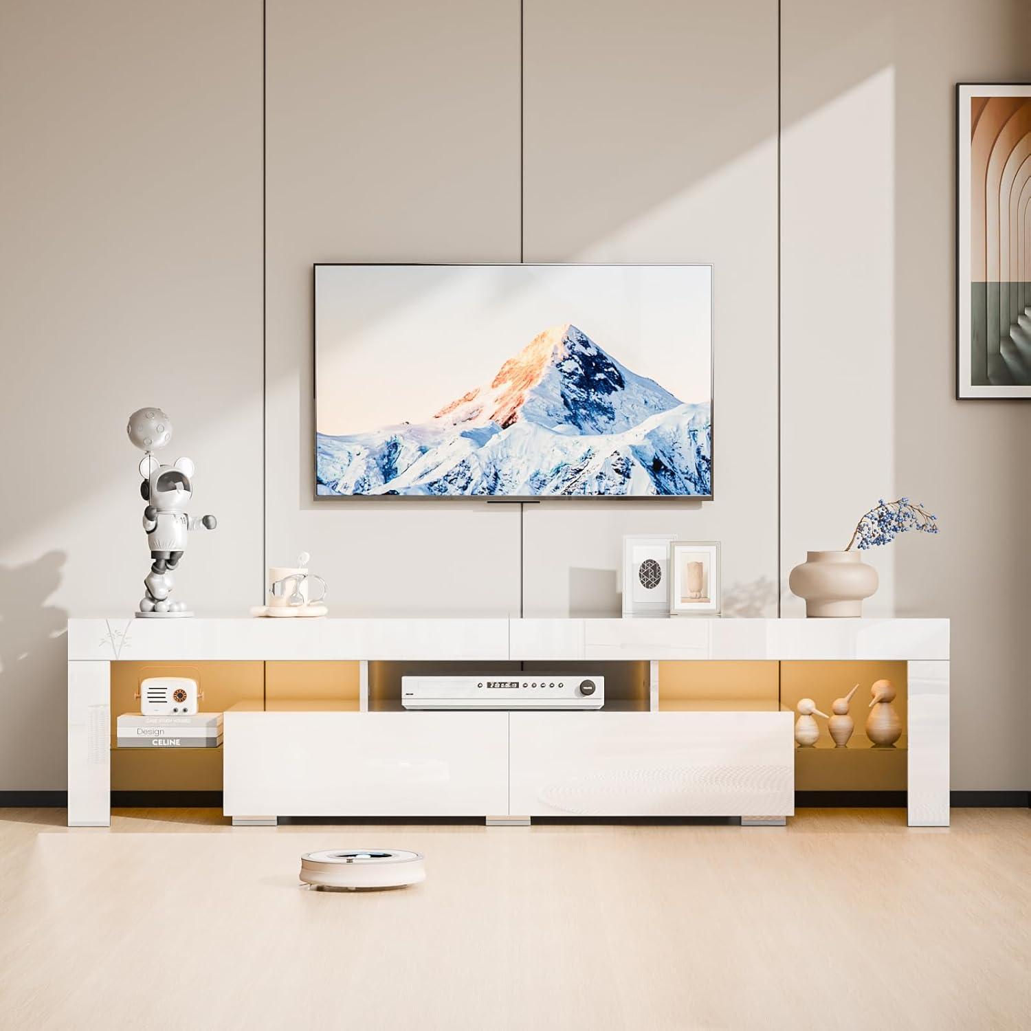 Our Honest Take on the VINGLI 67'' LED TV Stand with Storage & Lights