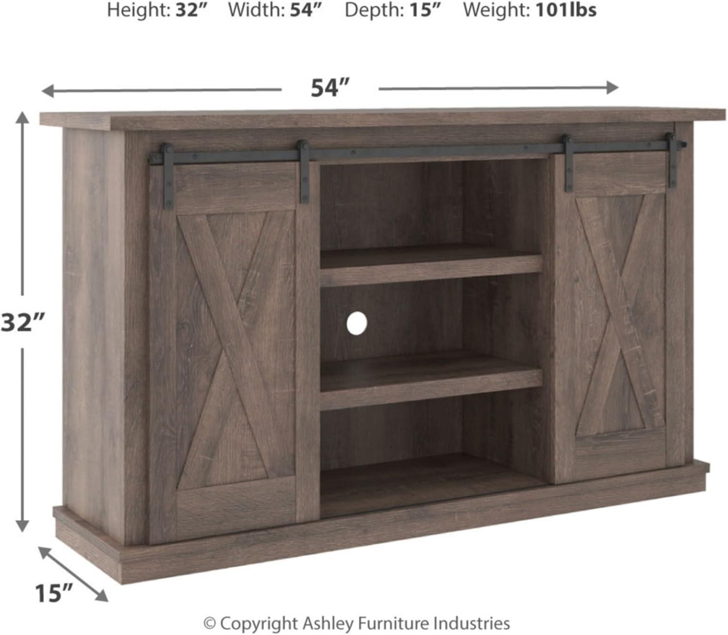 Our Take on the Ashley Arlenbry Farmhouse TV Stand's Rustic Charm