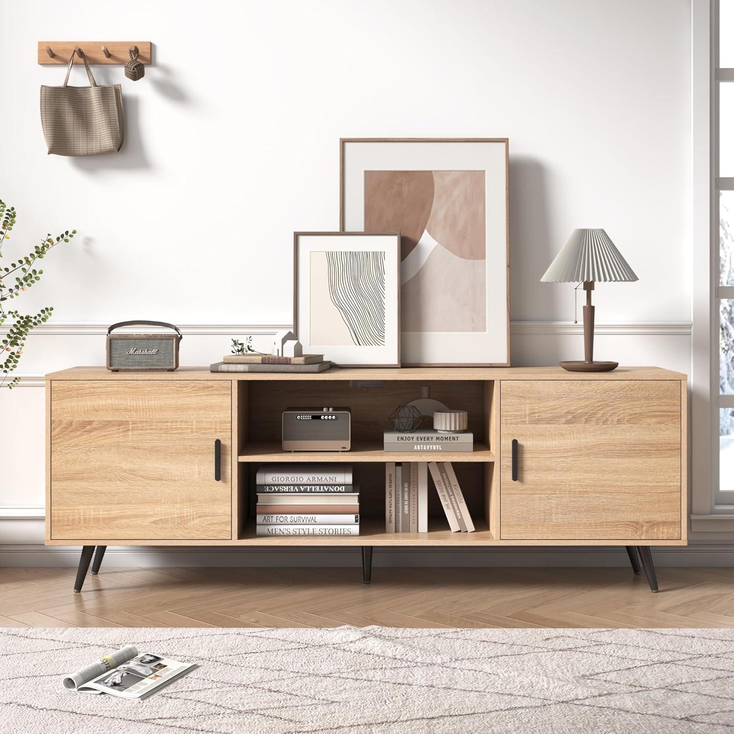 Our Take on the AUXSOUL Mid Century Modern TV Stand: Style & Storage