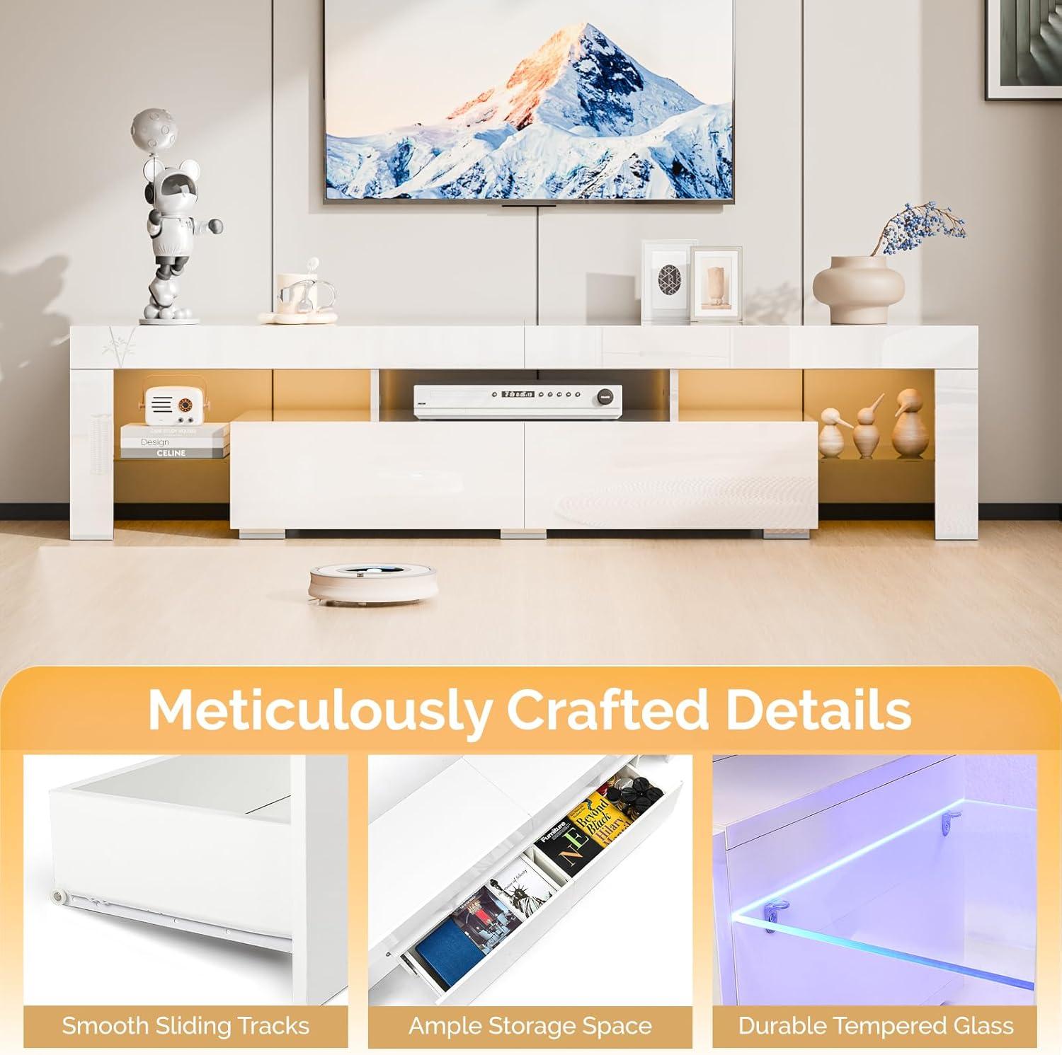 Our Honest Take on the VINGLI 67'' LED TV Stand with Storage & Lights