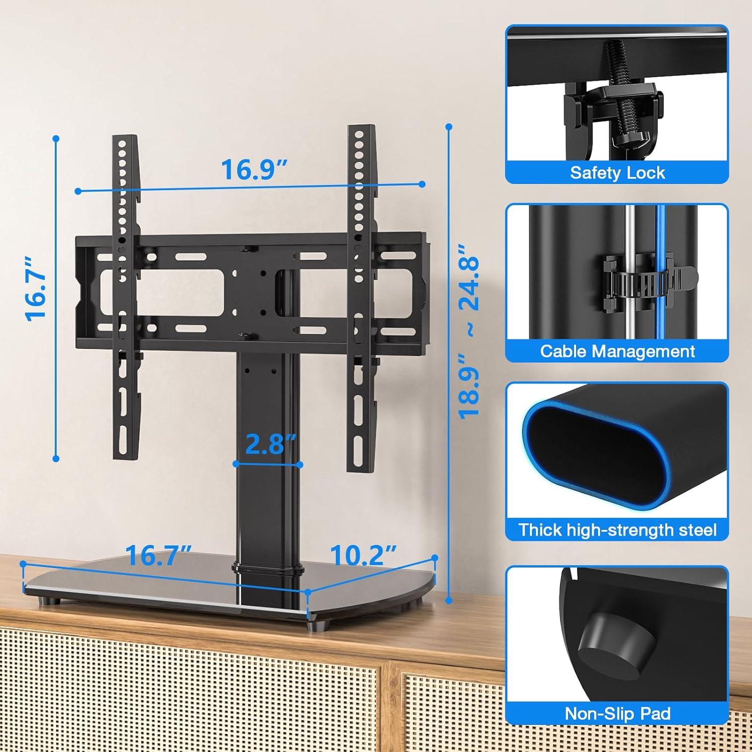 Our Review: Rfiver Universal Swivel TV Stand Balances Style & Sturdiness