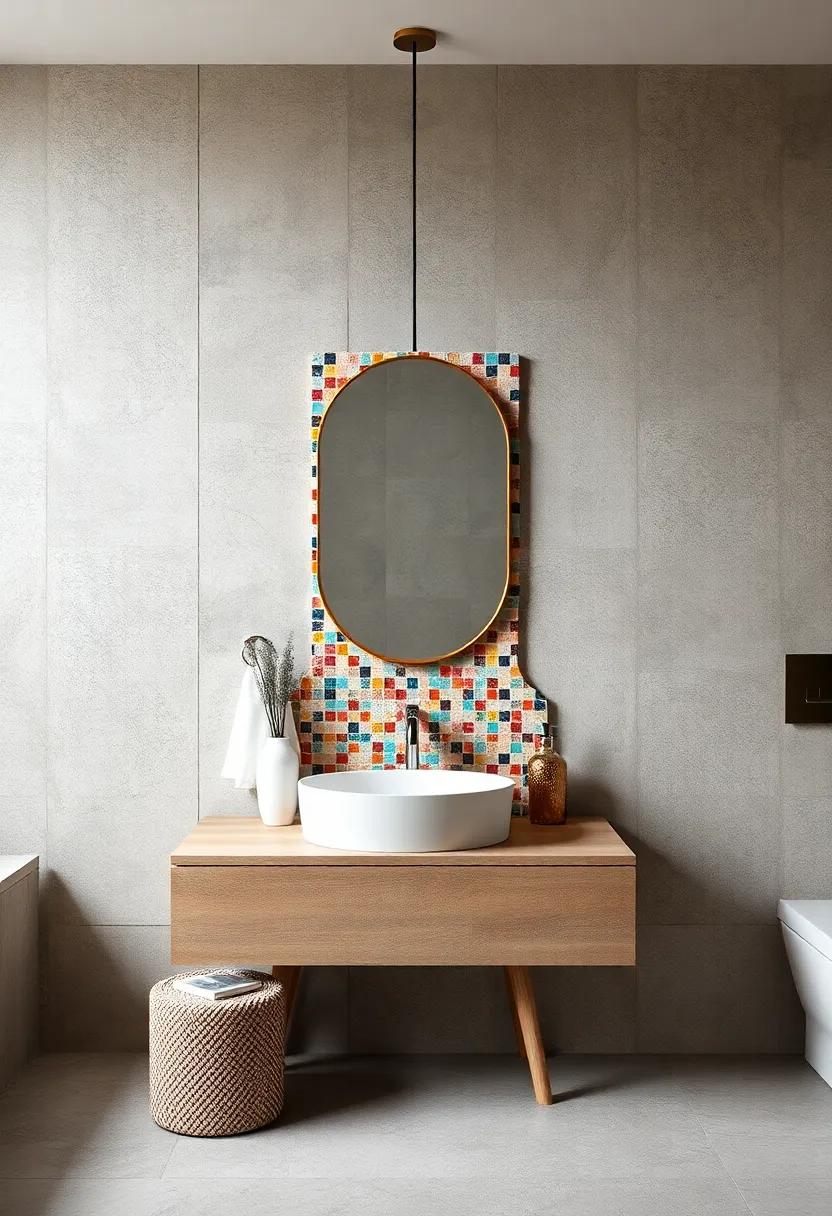 Mosaic ‍Tile Mirror: Add a ​splash of color and texture⁣ to your walls with‍ a ‍mirror ‌encased⁢ in‍ vibrant mosaic tiles