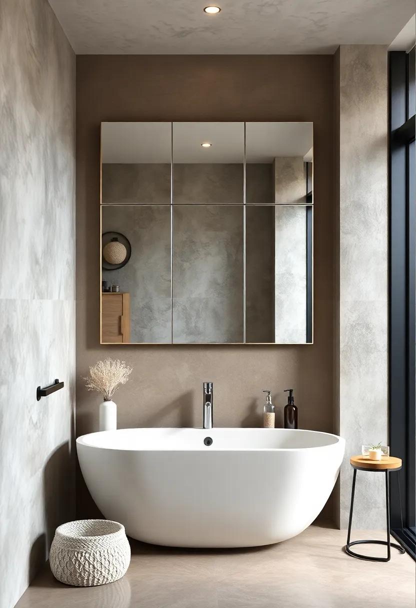 Paneled Mirror:‌ Create‌ a sense of‍ depth with a‌ multi-paneled mirror that can serve as‌ a stunning wall feature