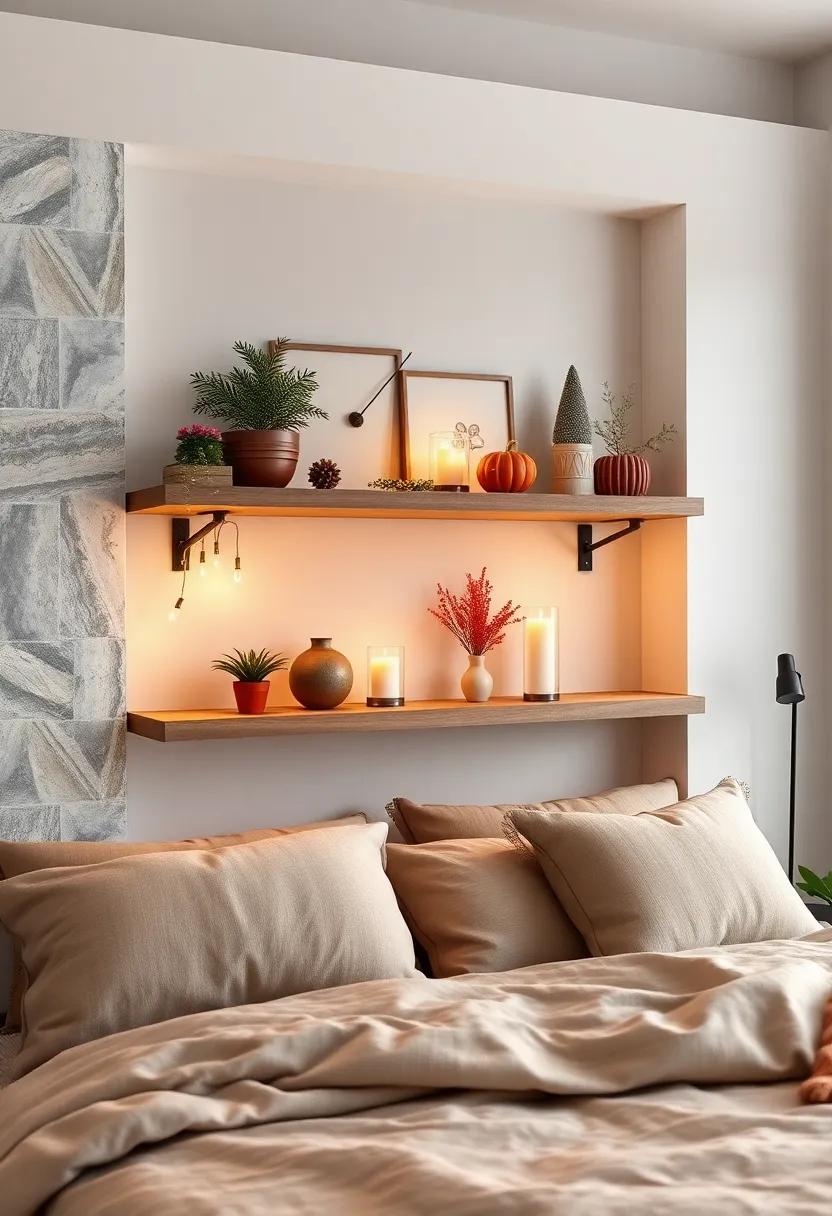 Mood Lighting: Enhance your shelf with fairy lights ‌or ‍candle ⁢holders to create a cozy ​atmosphere that feels inviting regardless of the season