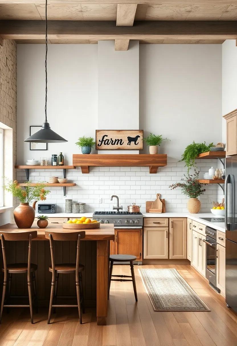 Vintage Iron Signs: Decorate your walls with vintage-inspired iron signs that echo farm life and add a personalized touch to your kitchen decor