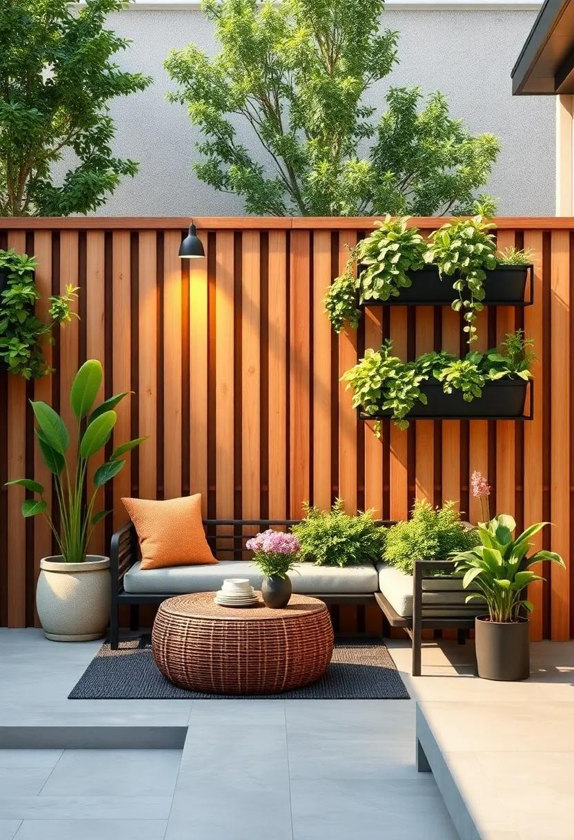 Vertical Herb Garden ⁤Fencing: A unique⁣ design that combines a ​classic‌ wooden fence with​ built-in planter boxes for‌ fresh herbs and flowers,⁢ perfect for garden lovers