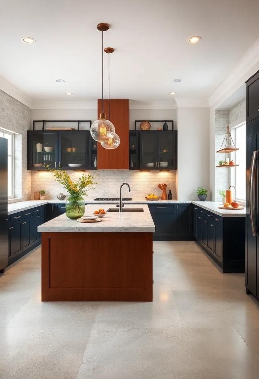 Two-Toned Delight: Play with contrasting​ colors by creating a two-toned island ‌that adds ⁤depth and interest,‌ seamlessly blending old and ‍new styles