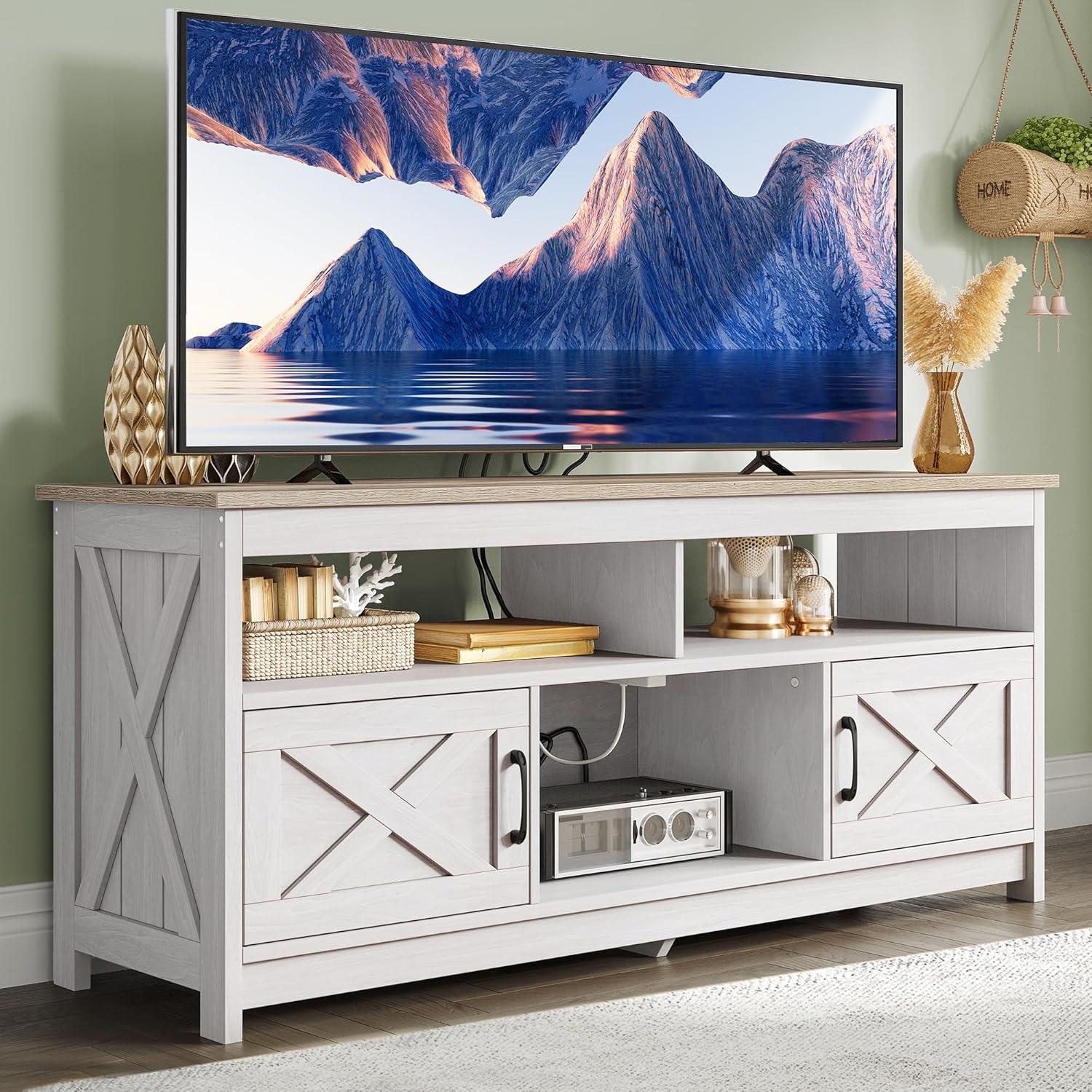 How We Loved The Yitahome Farmhouse Tv Stand With Power Ports