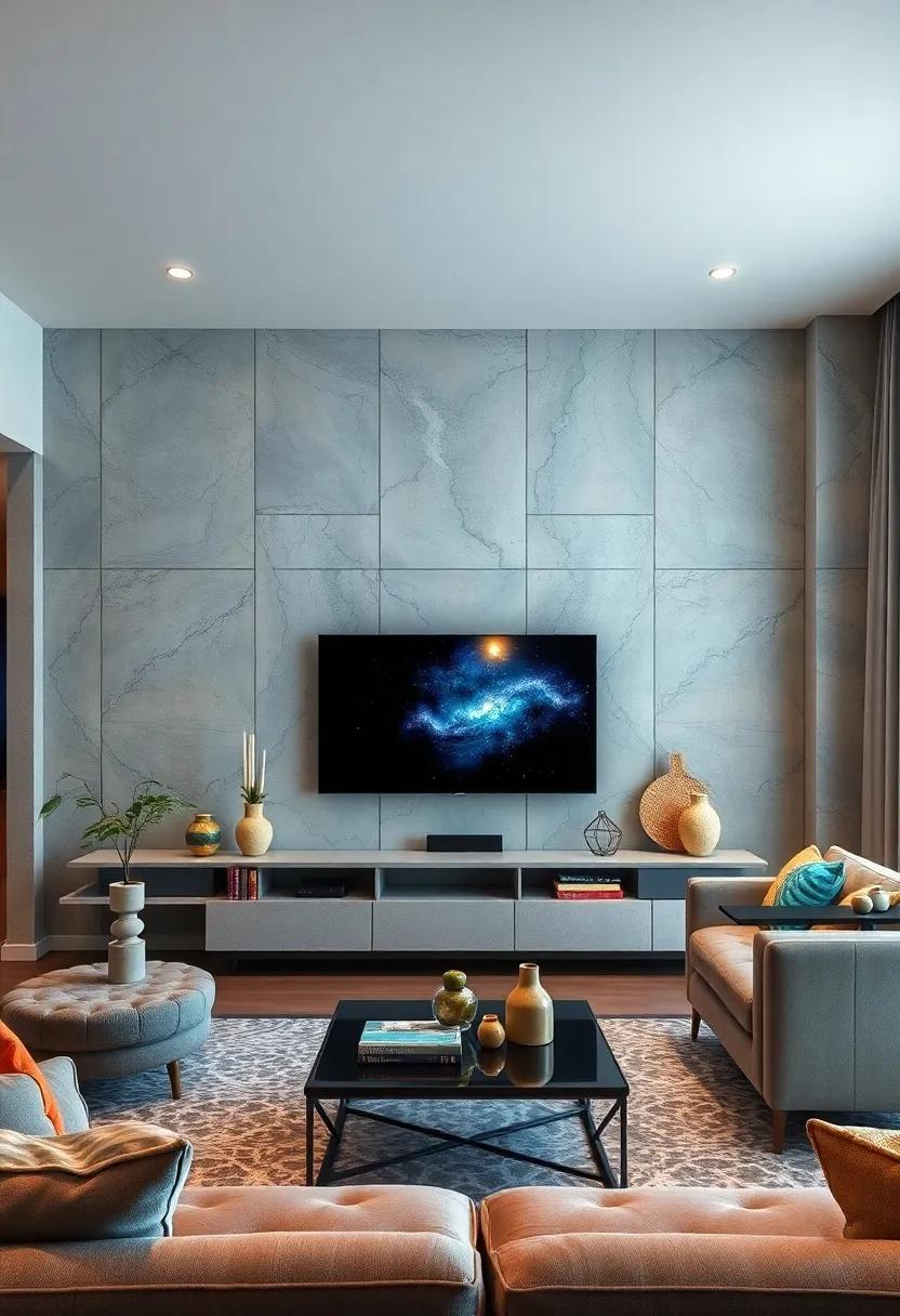 Cosmos Inspired: Use ‍celestial-themed decor elements around ⁢your TV for a dreamy atmosphere, like star maps ‌or glow-in-the-dark accents