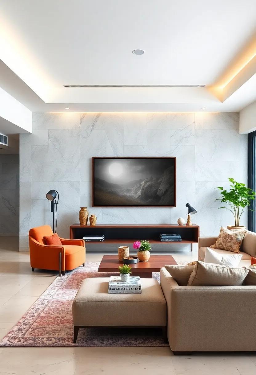 Embrace ⁤Minimalism: Use a clean, oversized frame to outline your ​TV, creating a gallery-like focal‍ point in‌ your living‌ room