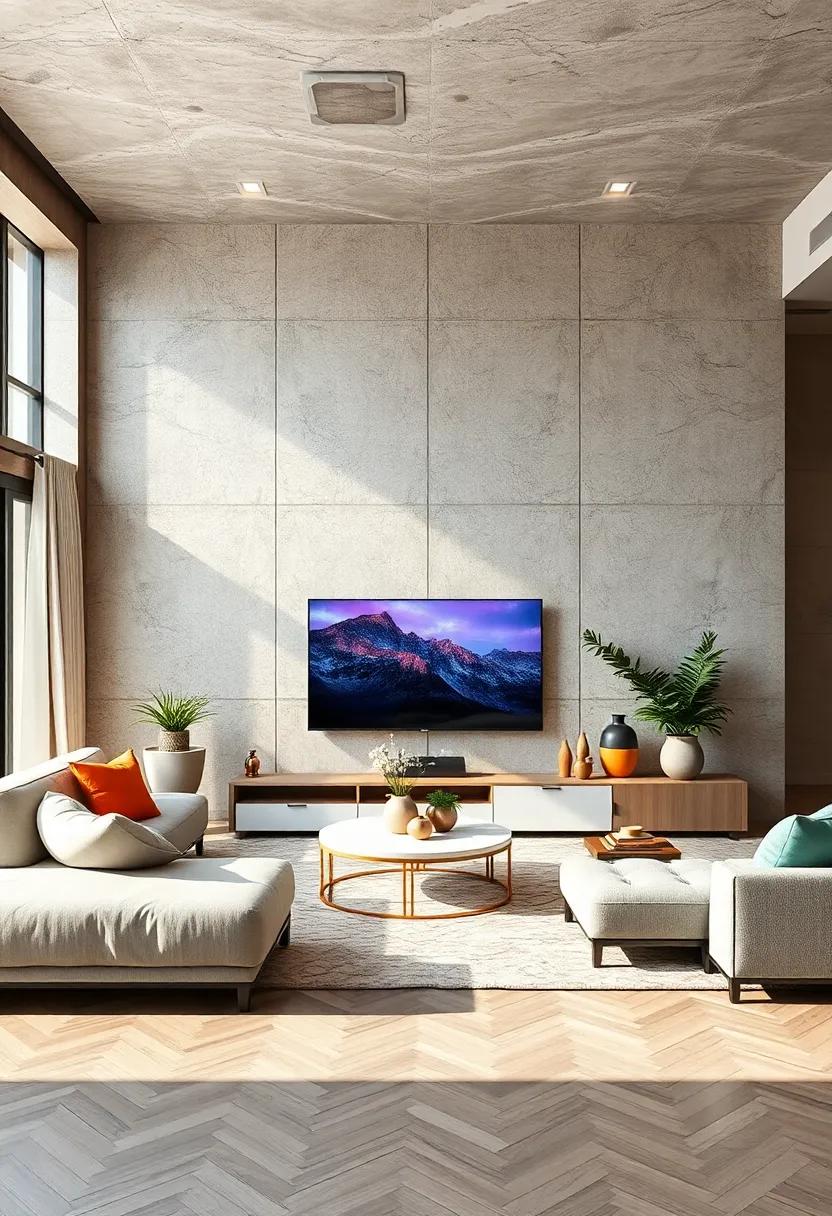 Two-Tone Walls: Experiment ‍with a two-tone paint scheme​ to define the TV area and add dimension to your living room