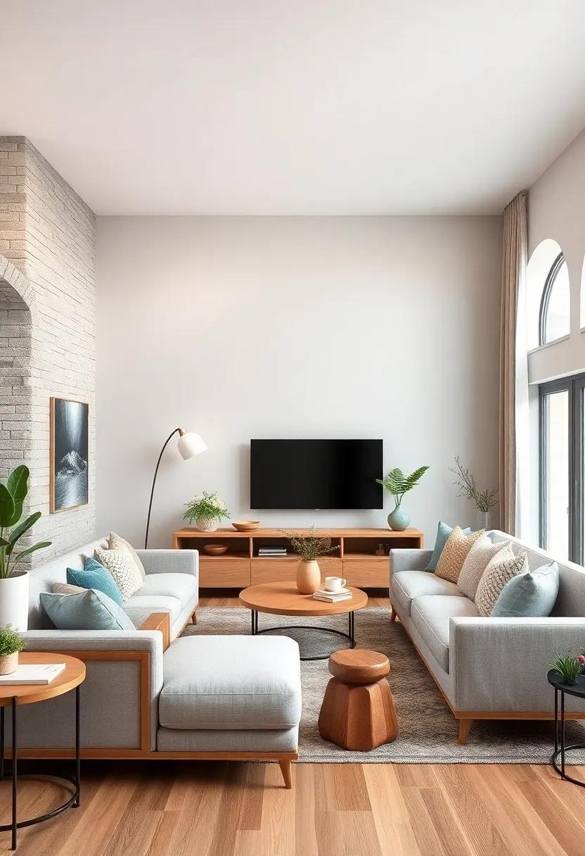 Warm Wood Accents: Incorporate light wood furniture with both gray and beige finishes to introduce a natural element and add warmth to the space