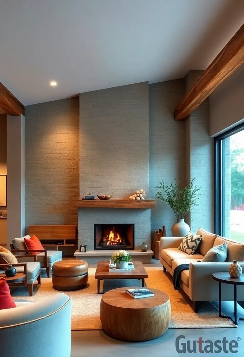 Use ⁤ambient lighting fixtures that mimic firelight, creating a soft‌ atmosphere that enhances the coziness of your rustic living space