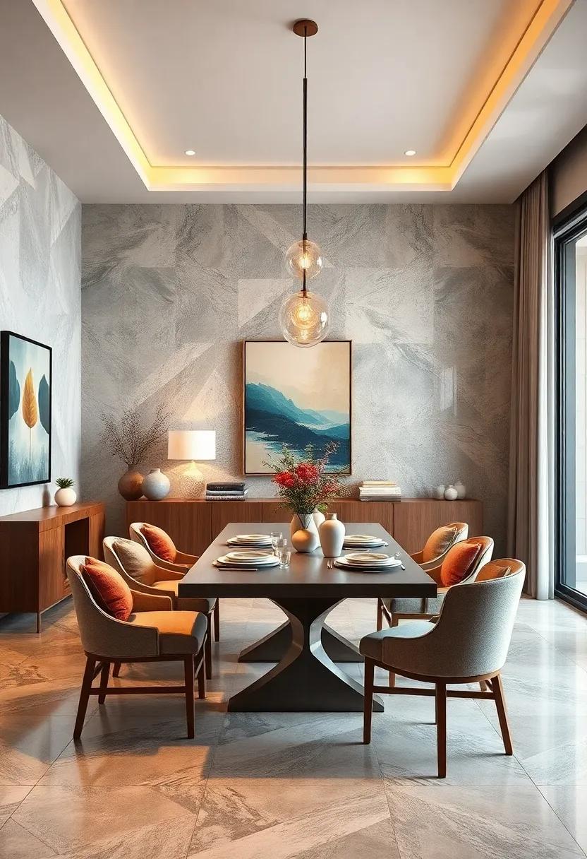 Zen Retreat: This serene dining area features calming hues and minimalist art,⁤ creating a⁤ peaceful ambiance perfect for unwinding ‌after a long day