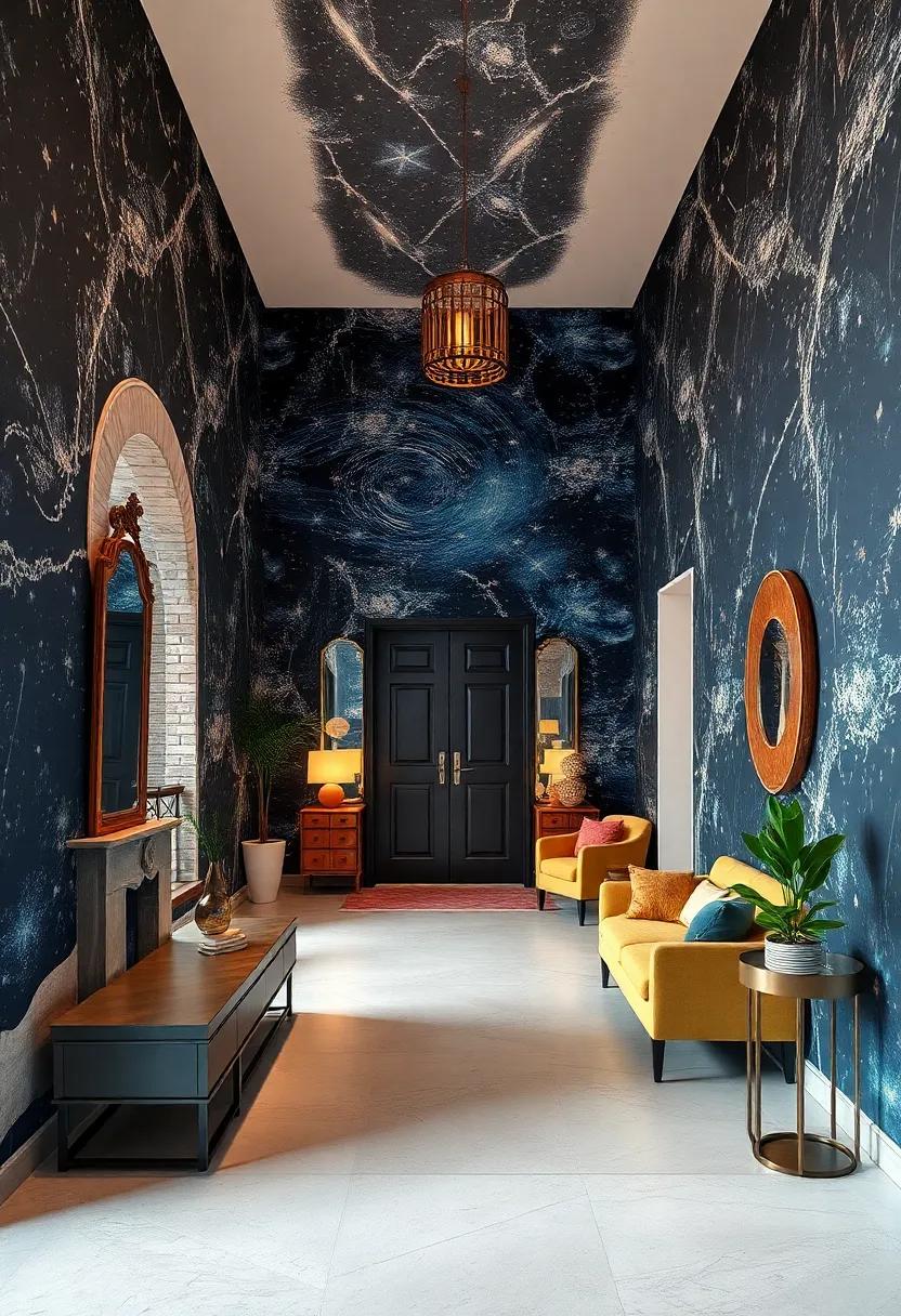 Celestial wonders: Starry night or cosmic prints that‌ transform⁢ your entry into a dreamy gateway to the ​universe