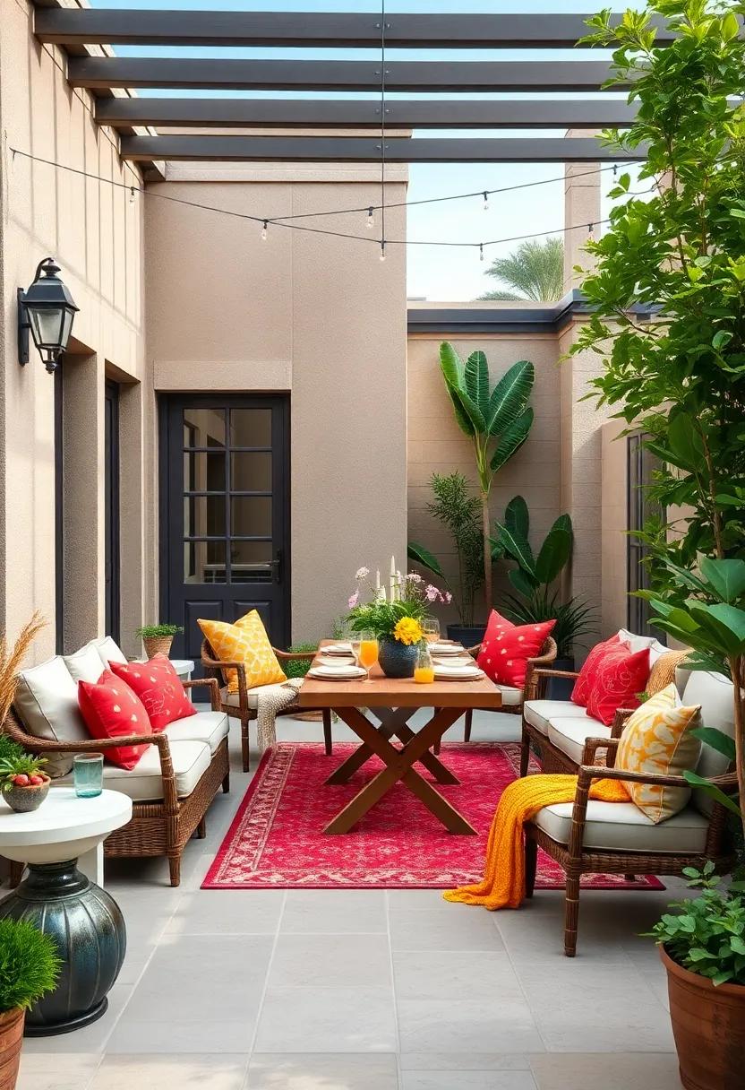 Grown-Up ​Picnic: Opt for chic outdoor dining sets with lively color accents for a stylish alfresco dining⁢ experience⁣ under the sky