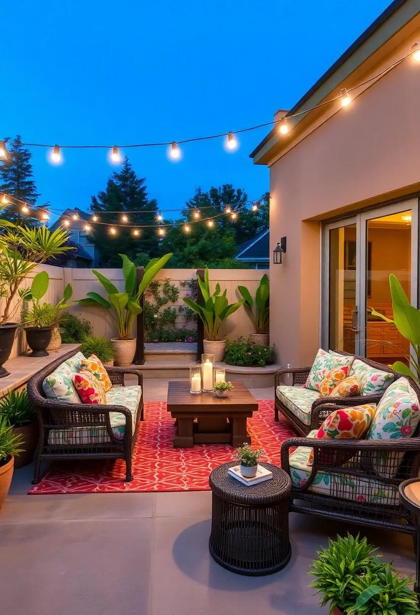 Playful Patterns: Choose outdoor‌ fabrics with bold geometric or floral ⁢prints to add visual interest and ‌vibrant ⁣hues to your lounging area