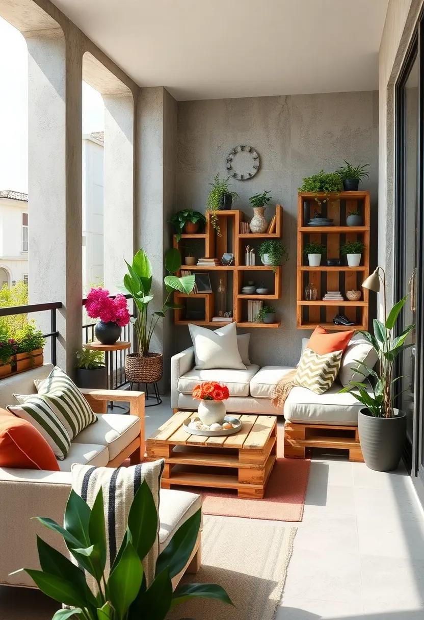 Pallet Storage: ‍Recycle pallets into creative seating or shelving units that stack vertically, proving both functional and stylish
