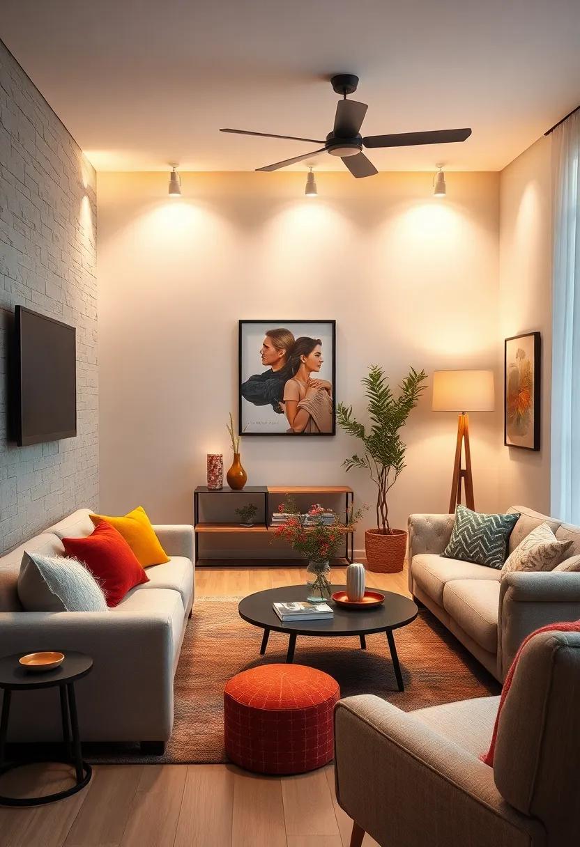 Recommend Battery-Operated Lights: Use battery-operated lights in places without outlets to ensure⁤ every ‌corner of your living room is illuminated