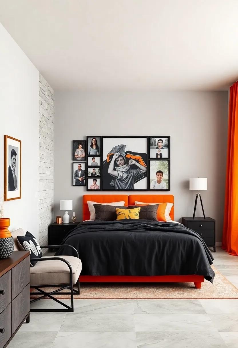 Personalized Photo Collage:⁢ Create a tangerine-framed photo ⁣collage‍ showcasing ‍memories,⁣ accomplishments, ⁢and‌ beloved⁤ friends, making the room uniquely theirs