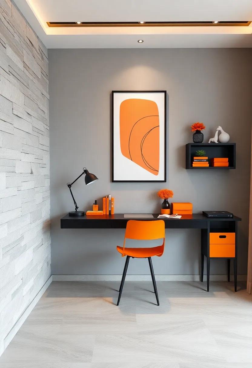 Customizable LED Lighting:⁣ Install LED strip⁣ lights in tangerine⁢ under shelves or ⁢around the ceiling ⁢for customizable mood⁢ lighting that can ‌shift ⁣with their ⁣vibe